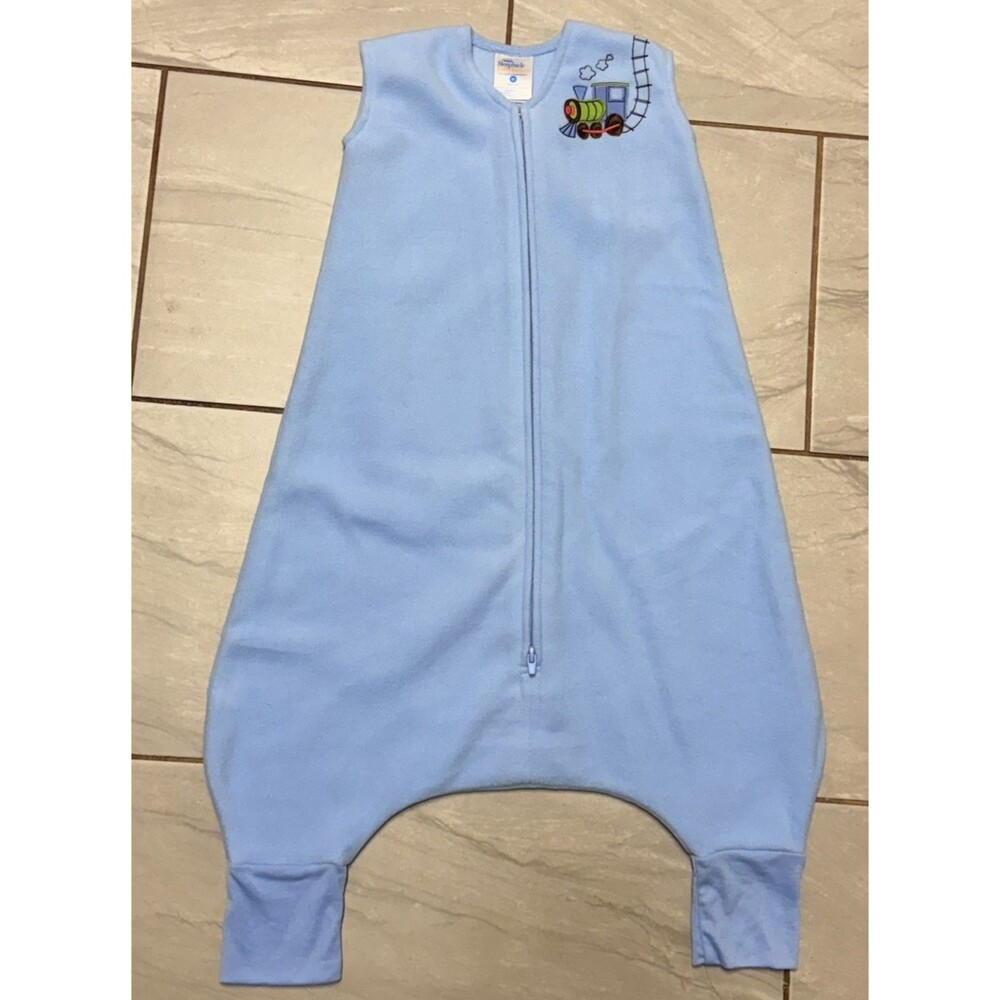 Halo SleepSack Early Walker Blue Fleece Medium 6-12m Train Wearable Blanket